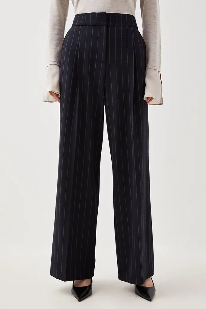 karen millen striped trousers